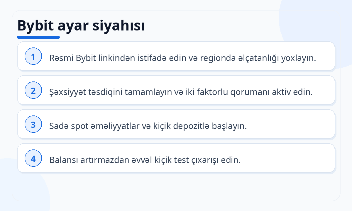 Bybit ayar siyahısı