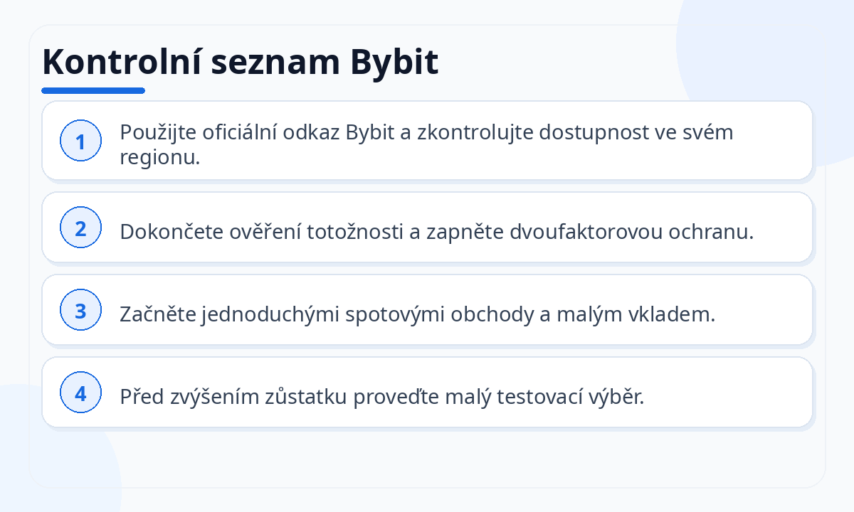 Kontrolní seznam Bybit
