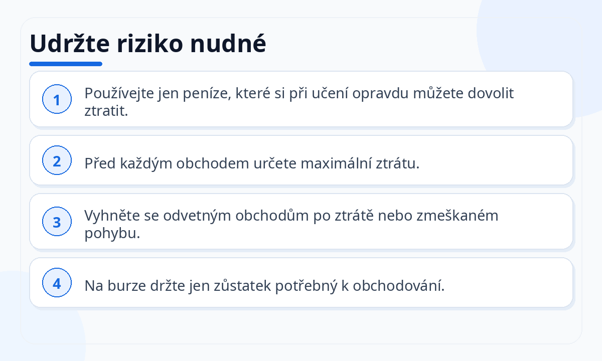 Udržte riziko nudné