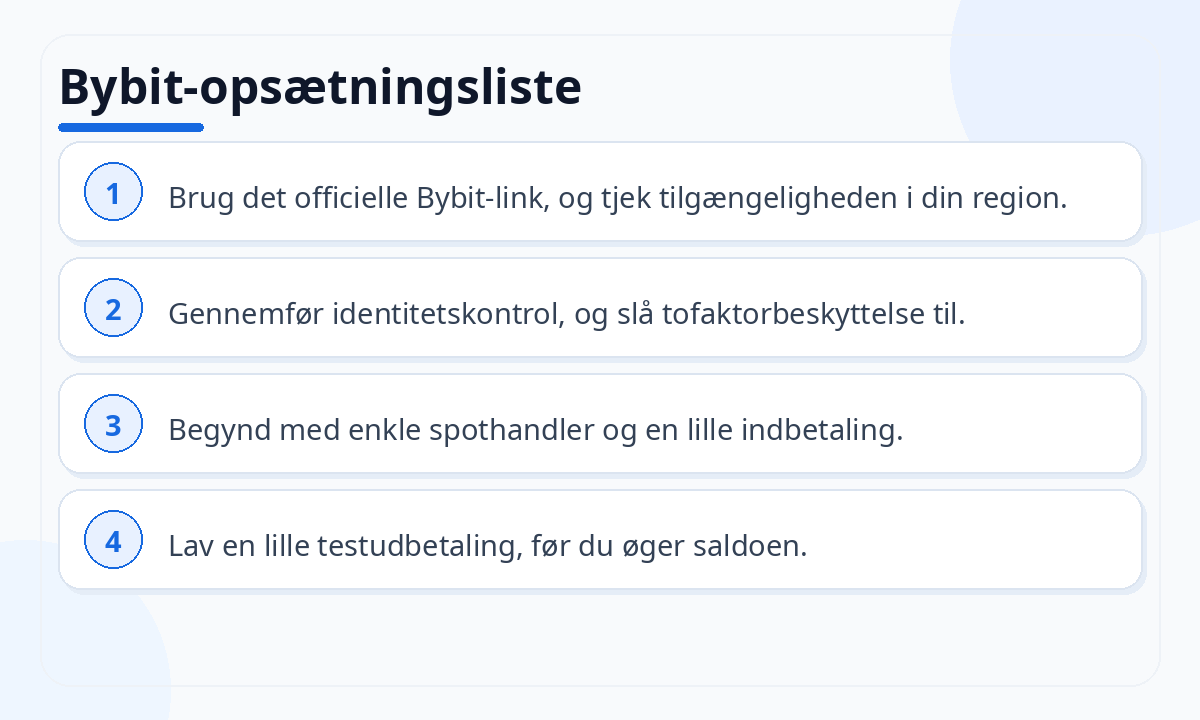 Bybit-opsætningsliste