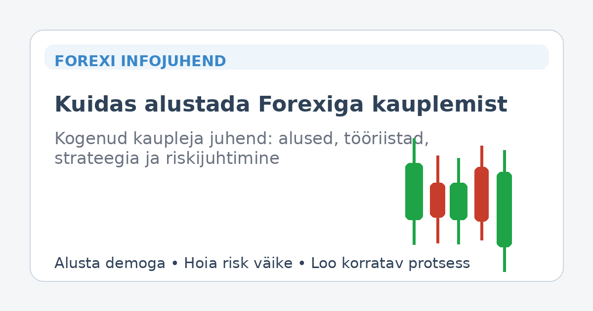 Illustratsioon: kuidas alustada Forexiga kauplemist