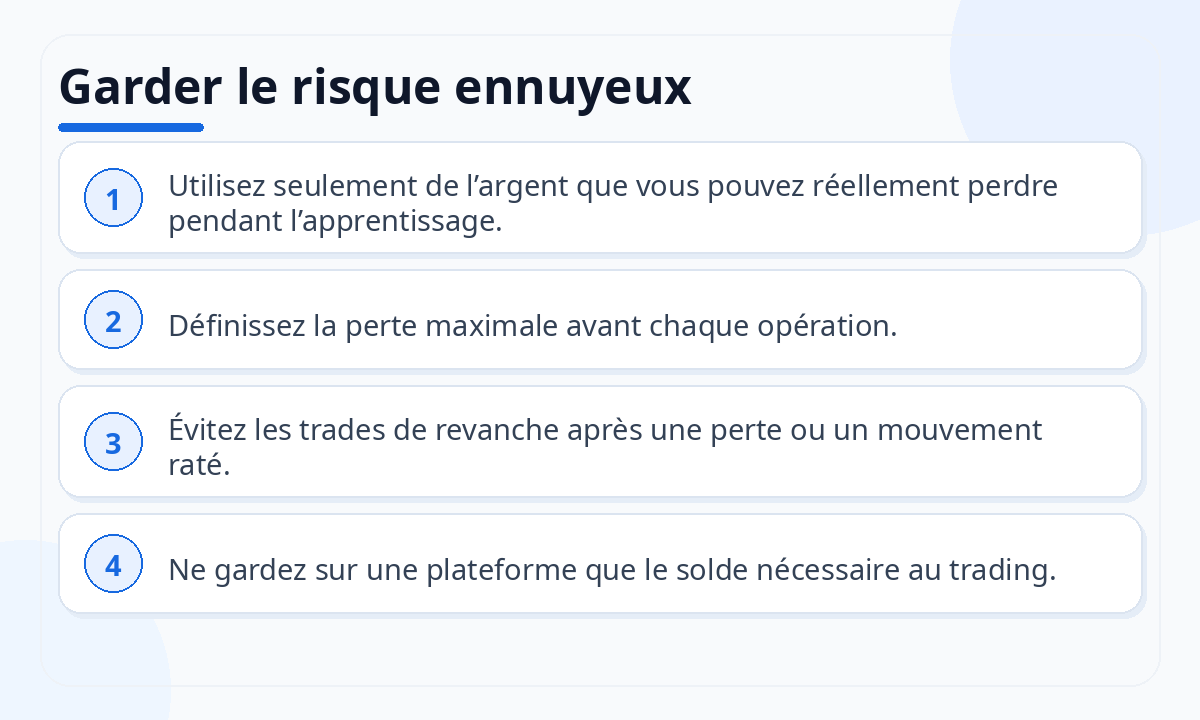 Garder le risque ennuyeux