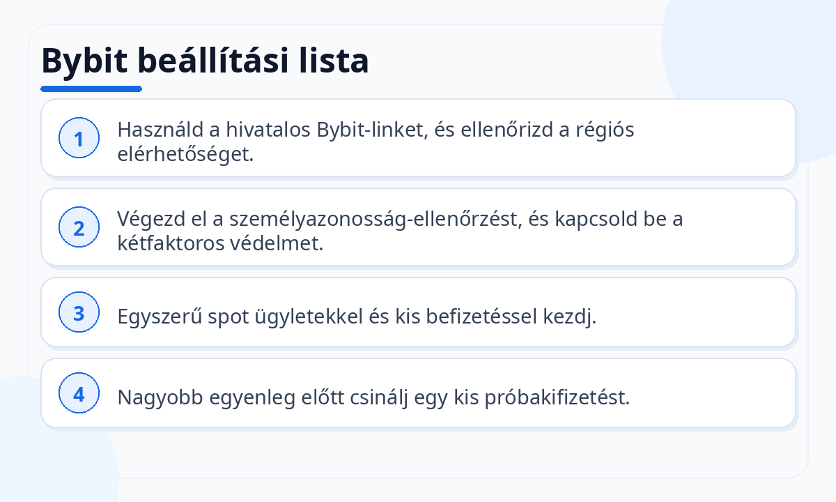 Bybit beállítási lista