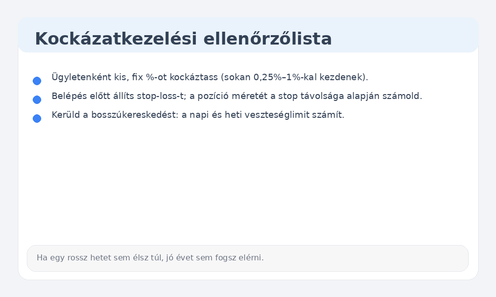 Kockázatkezelési ellenőrzőlista infografika