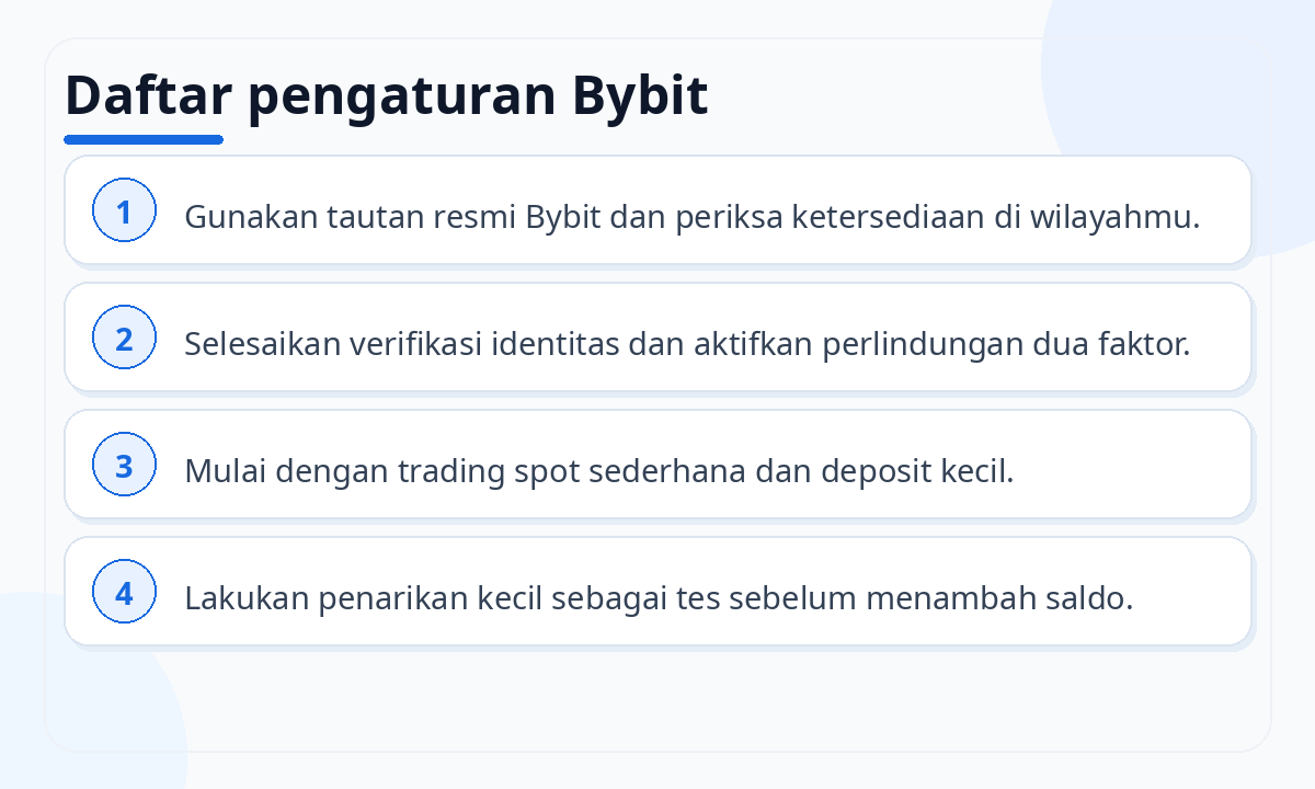 Daftar pengaturan Bybit