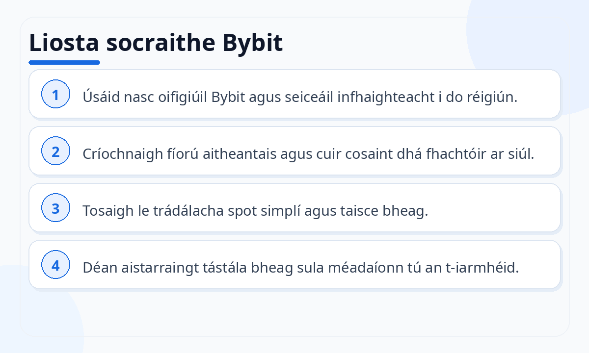 Liosta socraithe Bybit