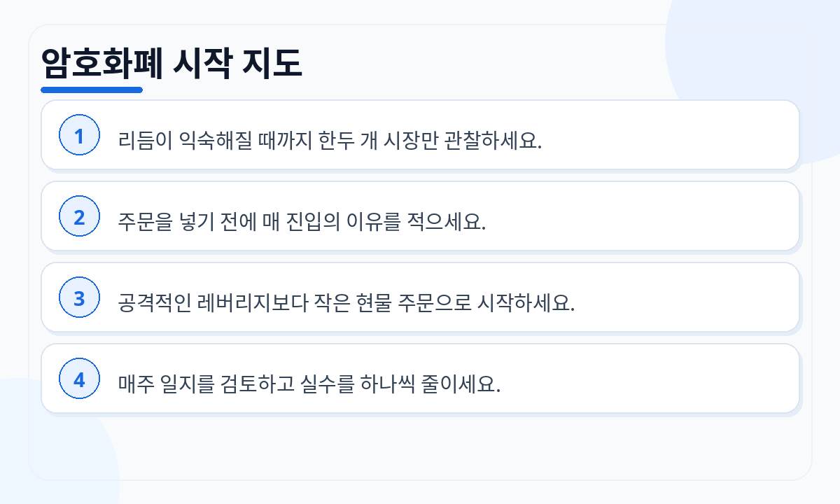 암호화폐 시작 지도