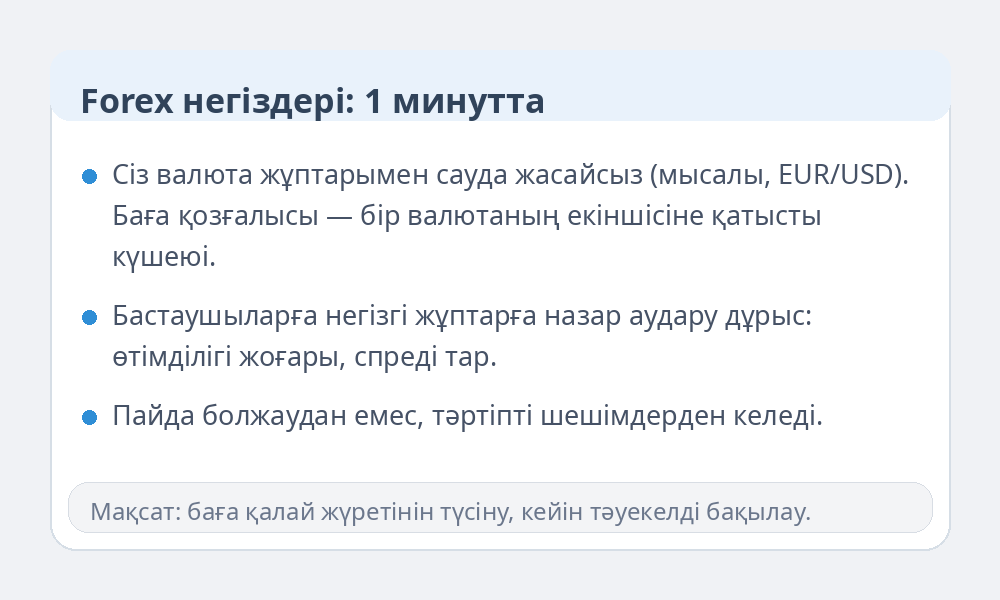 Forex негіздері инфографикасы
