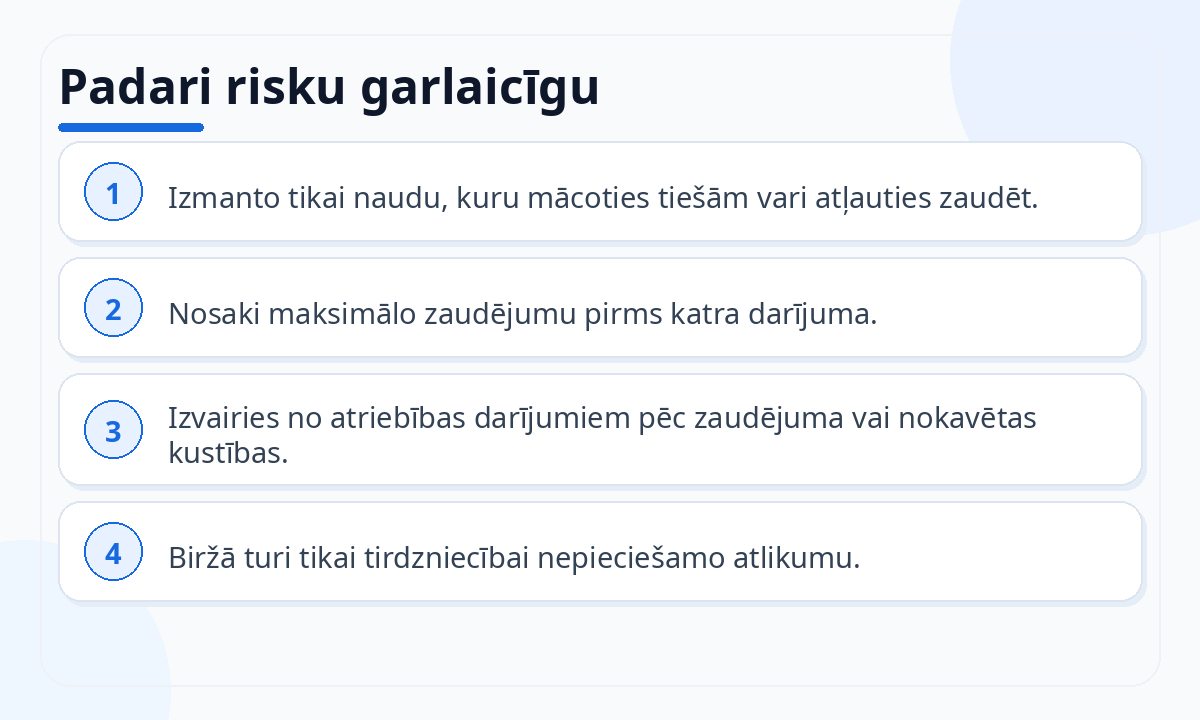 Padari risku garlaicīgu