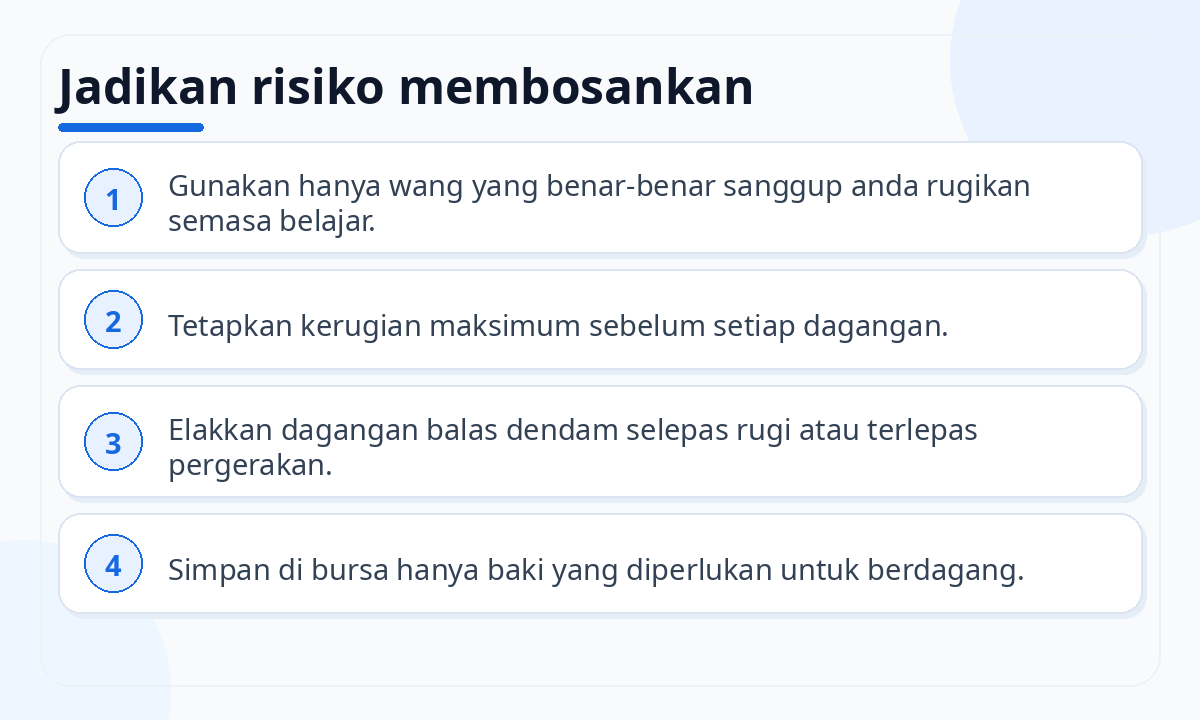 Jadikan risiko membosankan