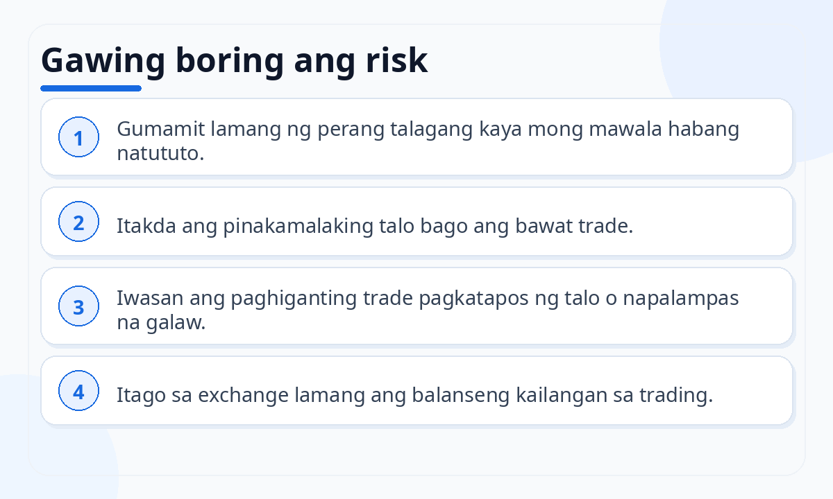 Gawing boring ang risk