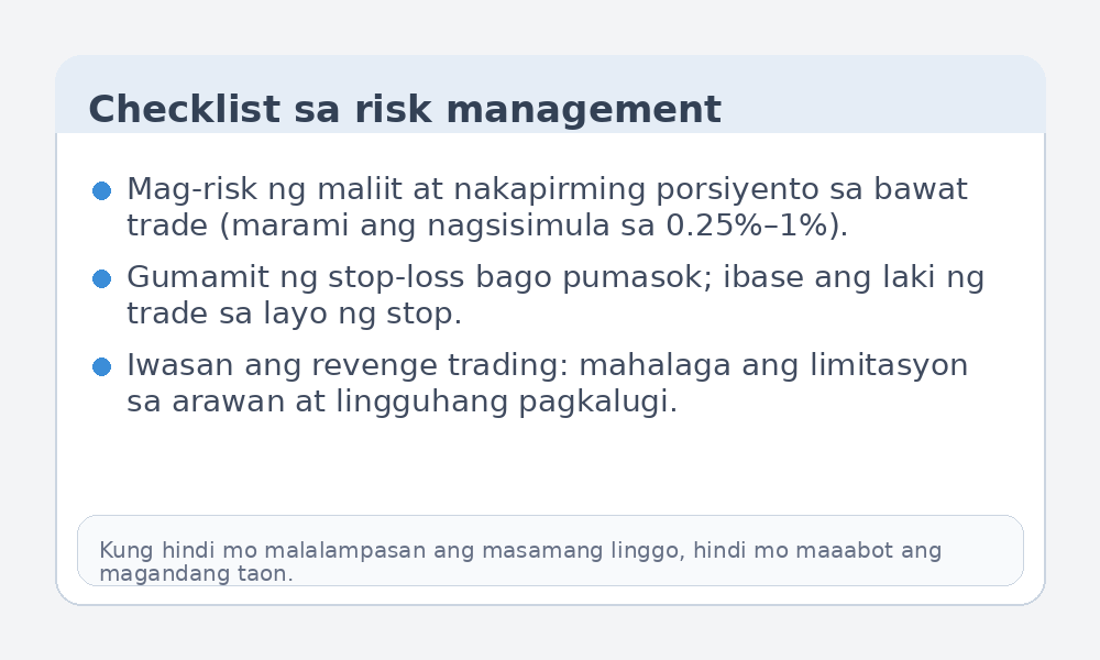 Infographic ng checklist sa risk management