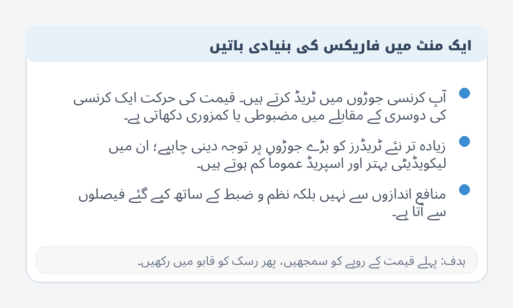 فاریکس کی بنیادی باتوں کی تصویری وضاحت