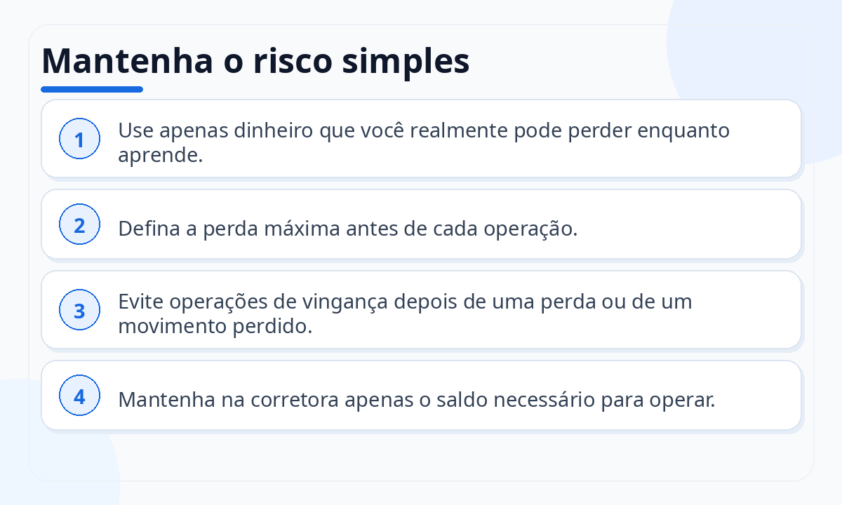 Mantenha o risco simples