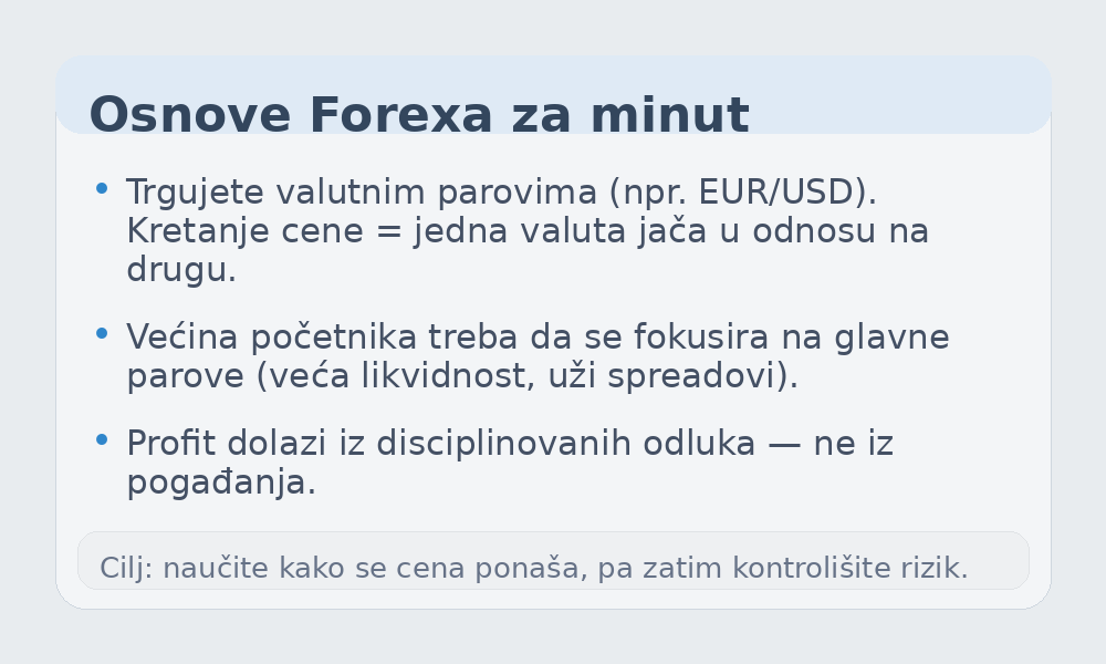Infografik sa osnovama Forexa