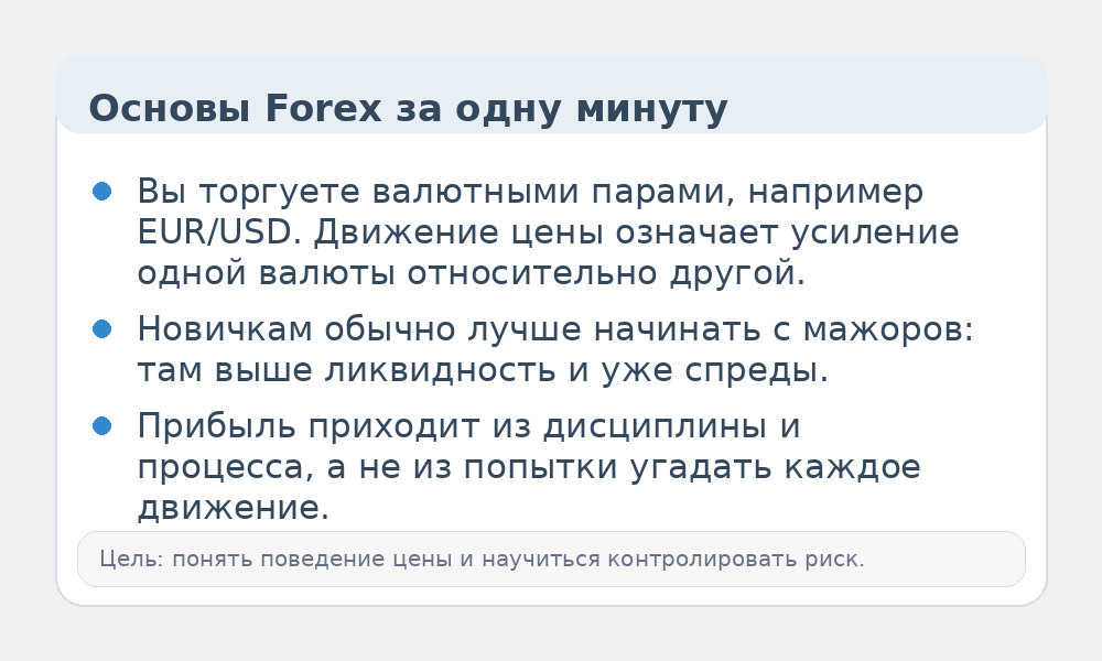 Инфографика с основами Forex