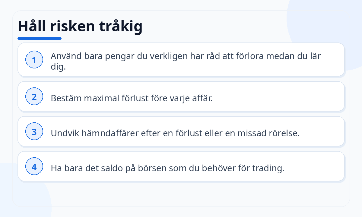 Håll risken tråkig