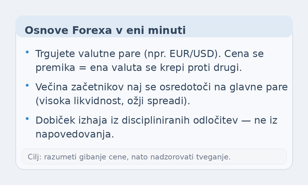 Infografika osnov Forexa