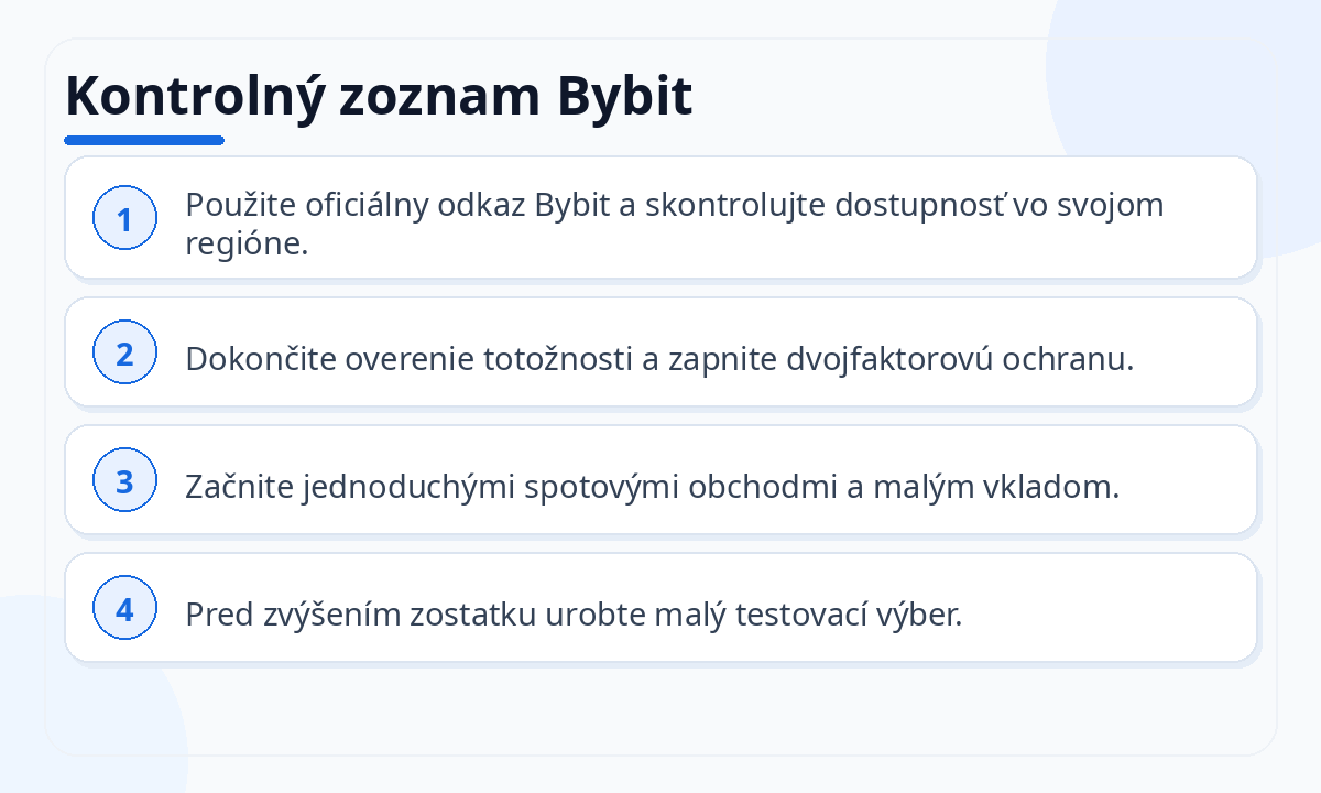 Kontrolný zoznam Bybit