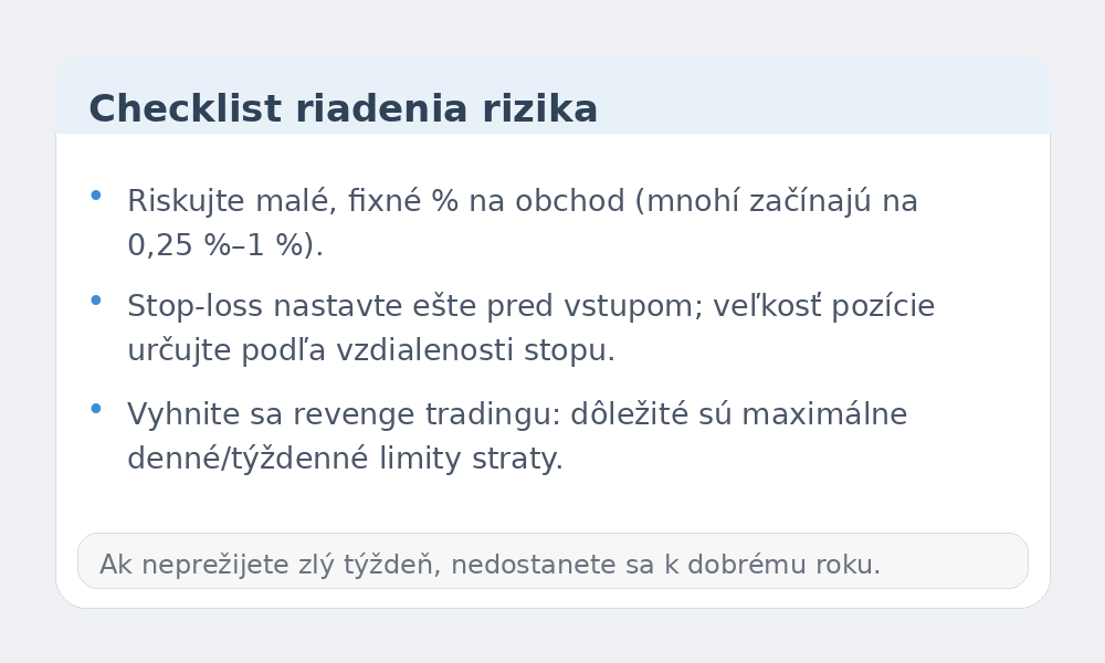 Infografika checklistu riadenia rizika