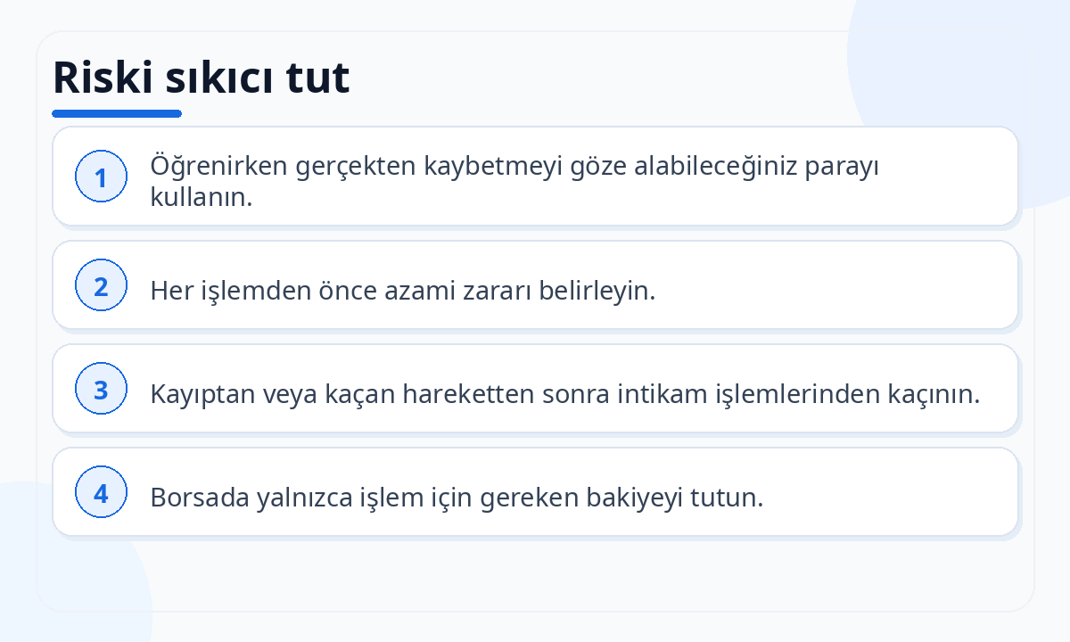 Riski sıkıcı tut