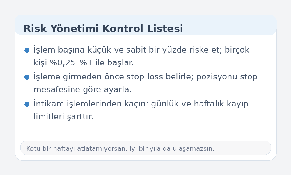 Risk yönetimi kontrol listesi infografiği