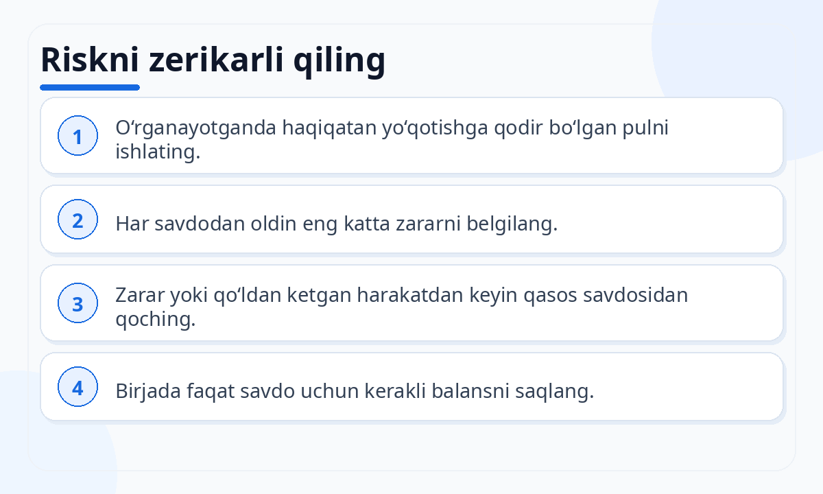 Riskni zerikarli qiling