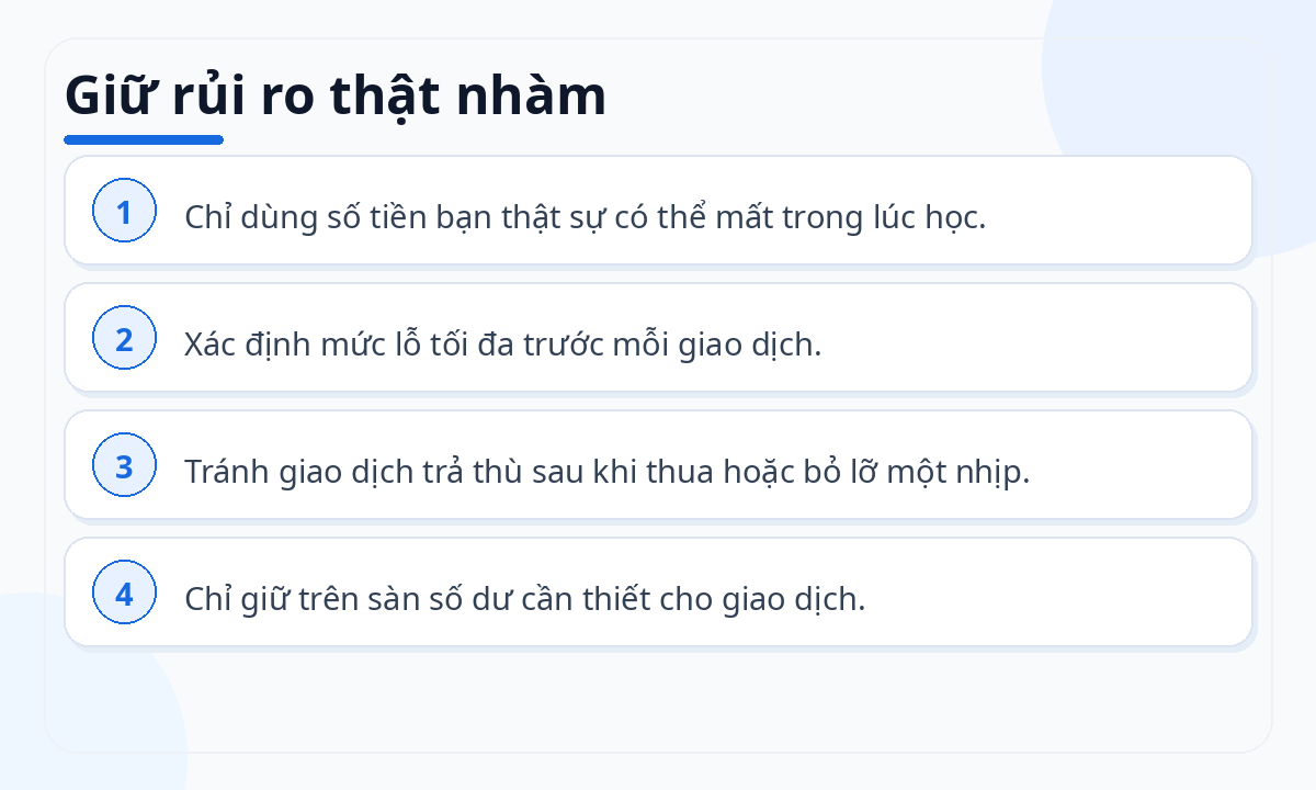 Giữ rủi ro thật nhàm