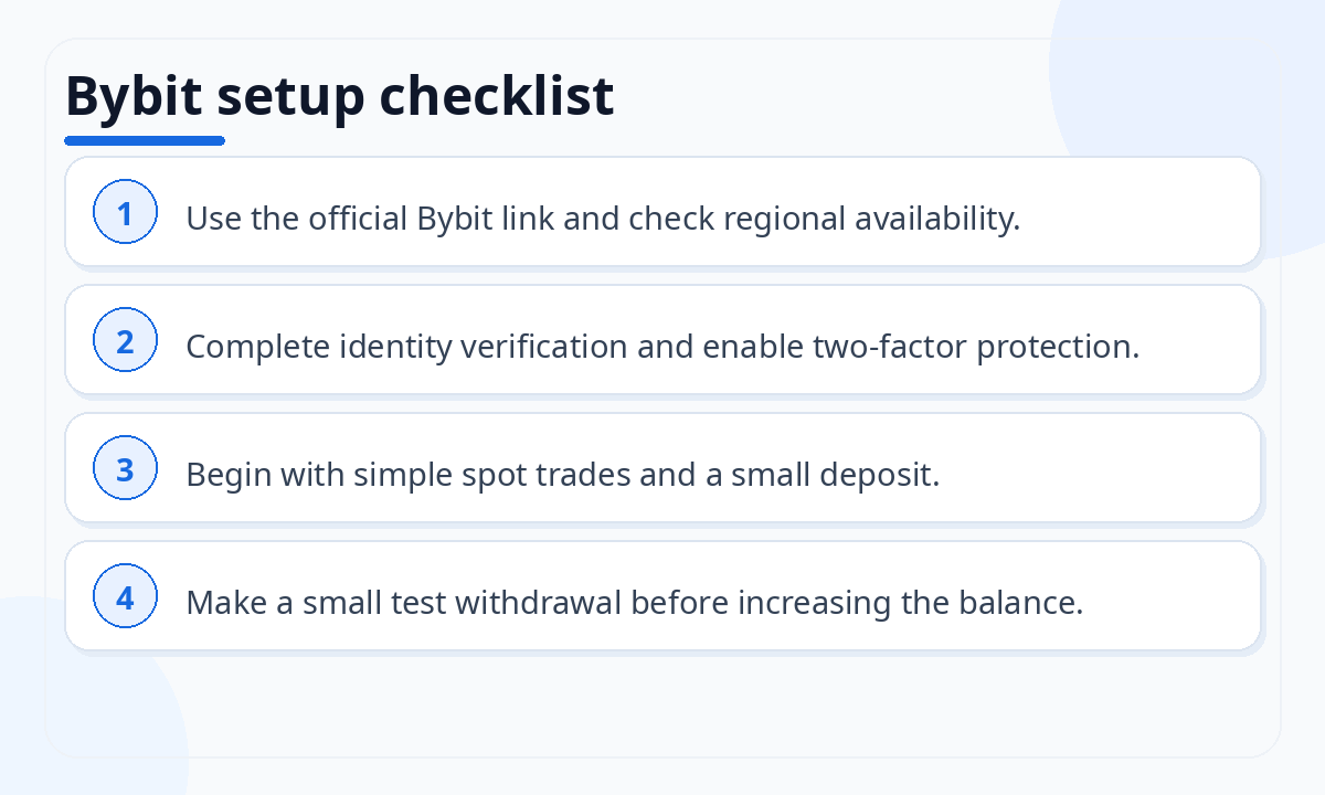 Bybit setup checklist